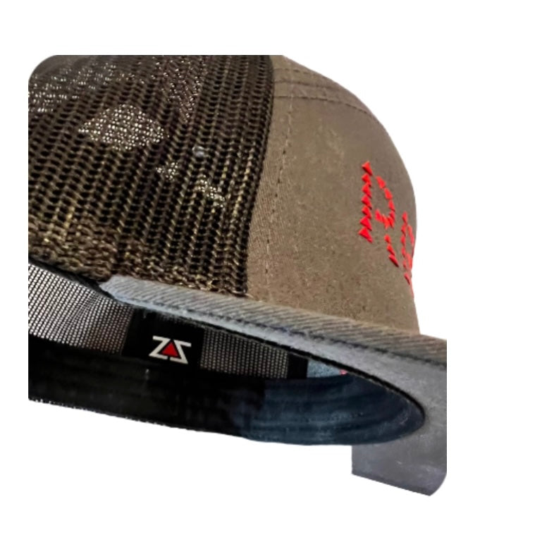 REPENT GREY & BLACK 7 PANEL SNAPBACK TRUCKER HAT (1 of 1)