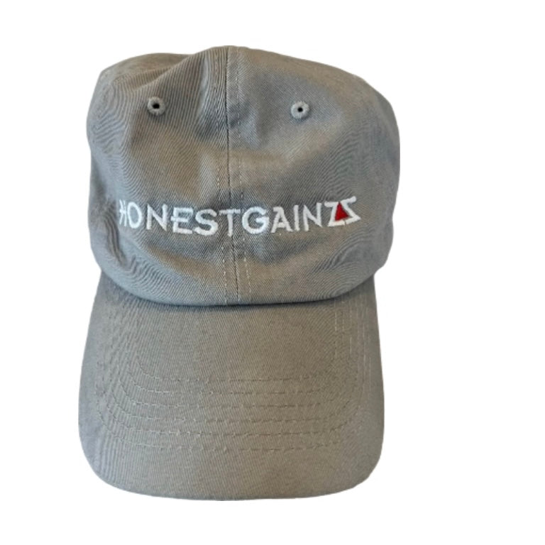 HONESTGAINZZ GREY COTTON DAD HAT