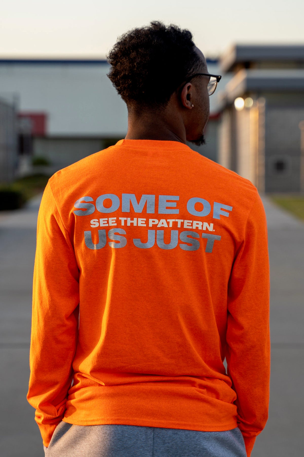 THE SCHEMERS™ Core Statement Construction Orange Long Sleeve Tee — The Pattern Edition