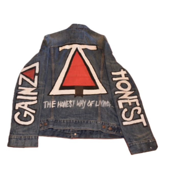 ZZ'D UP HONESTGAINZZ 1 of 1 GRAFFITI DENIUM JACKET