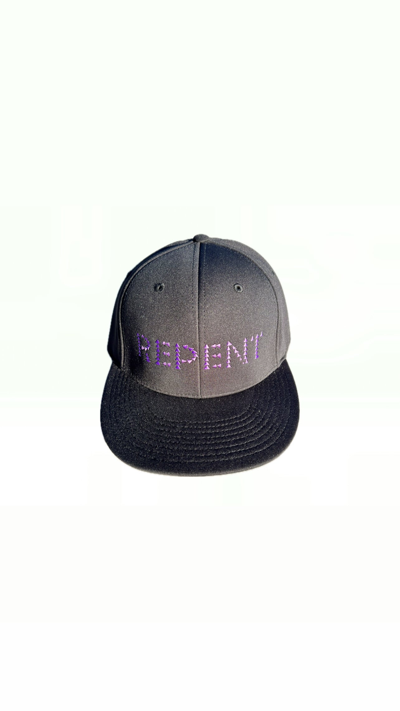 REPENT BLACK FITTED TRUCKER HAT