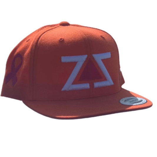 ZZ ORANGE & WHITE SNAPBACK HAT