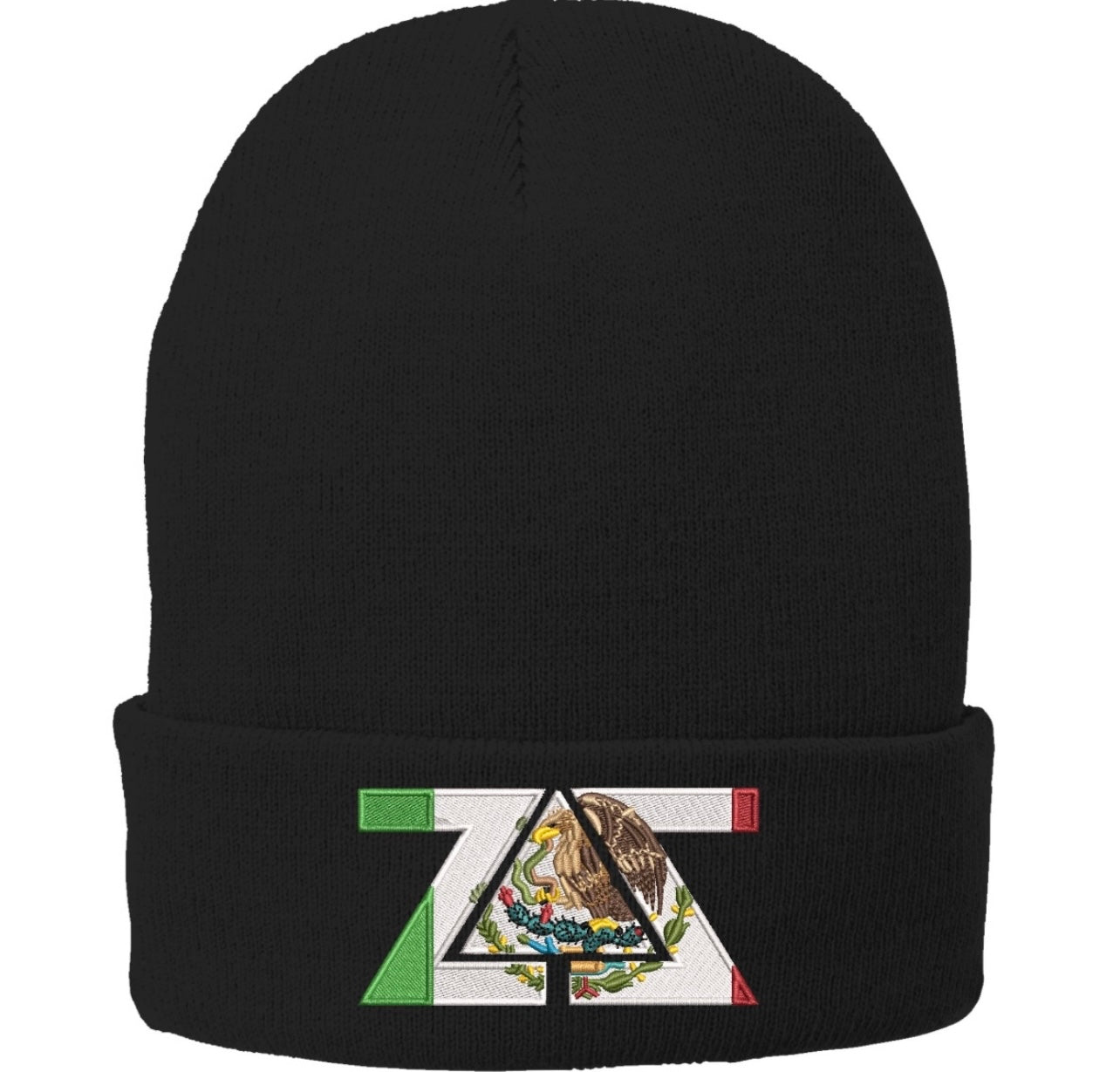 ZZ BEANIE COAT OF ARMS MEXICO FLAG EMBROIDERY