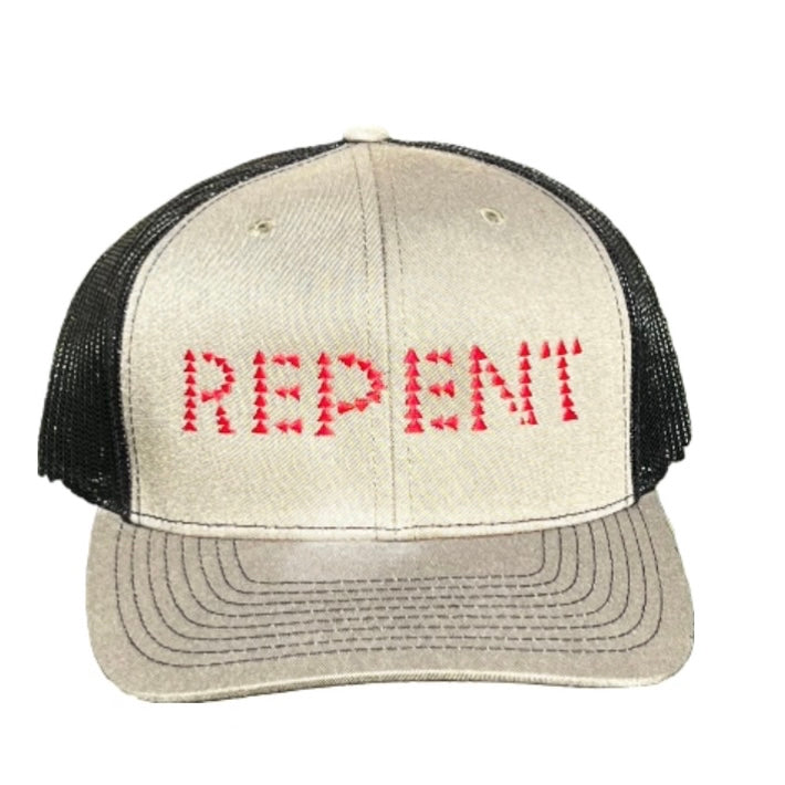 REPENT OLIVE & BLACK SNAPBACK TRUCKER HAT