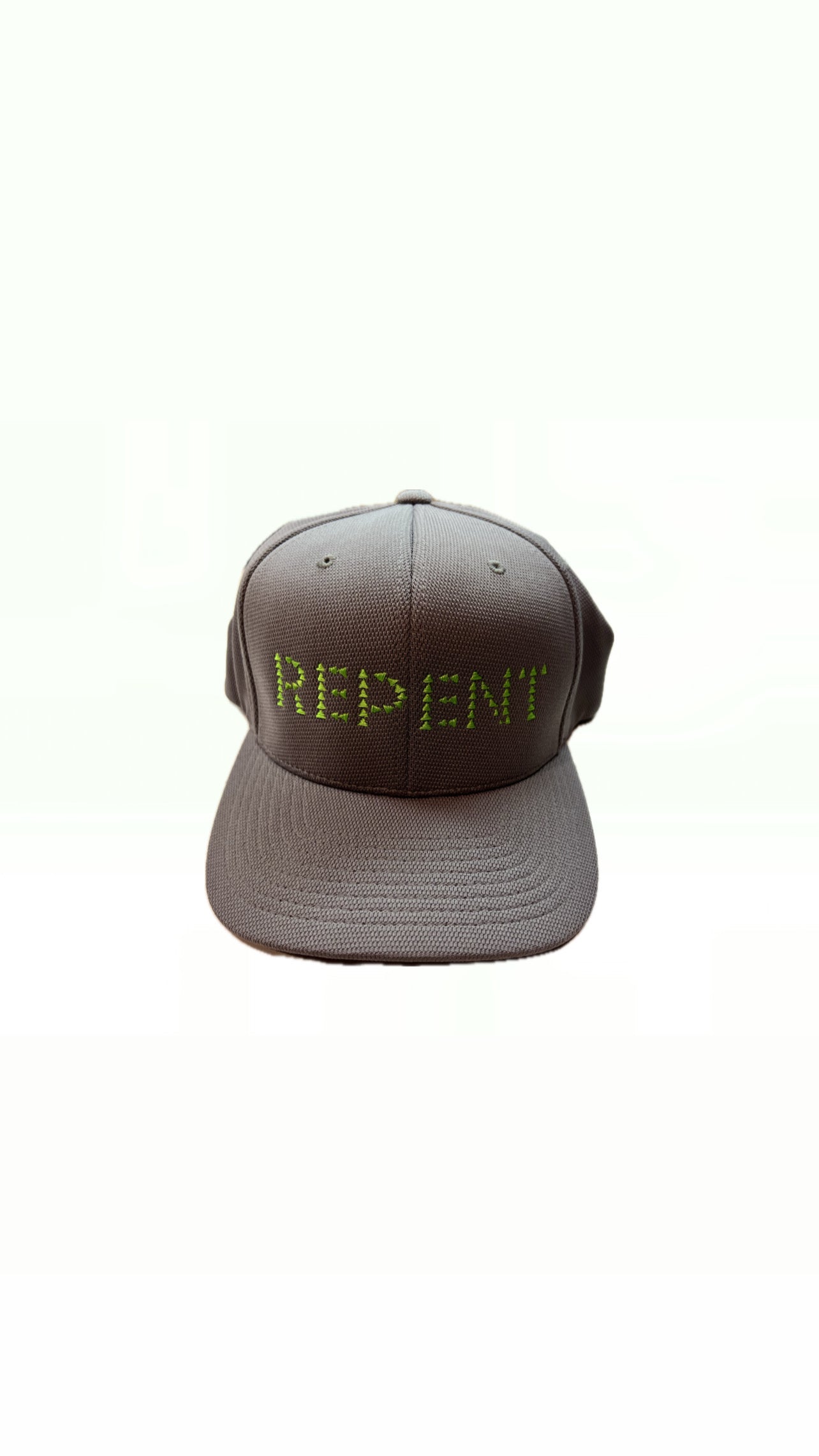 REPENT GREY, ACTION GREEN FITTED HAT