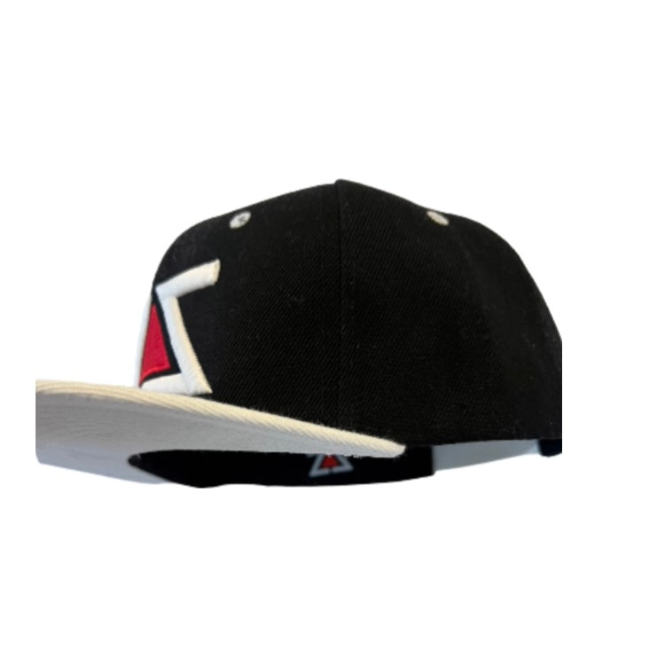 ZZ BLACK, WHITE & RED SNAPBACK HAT