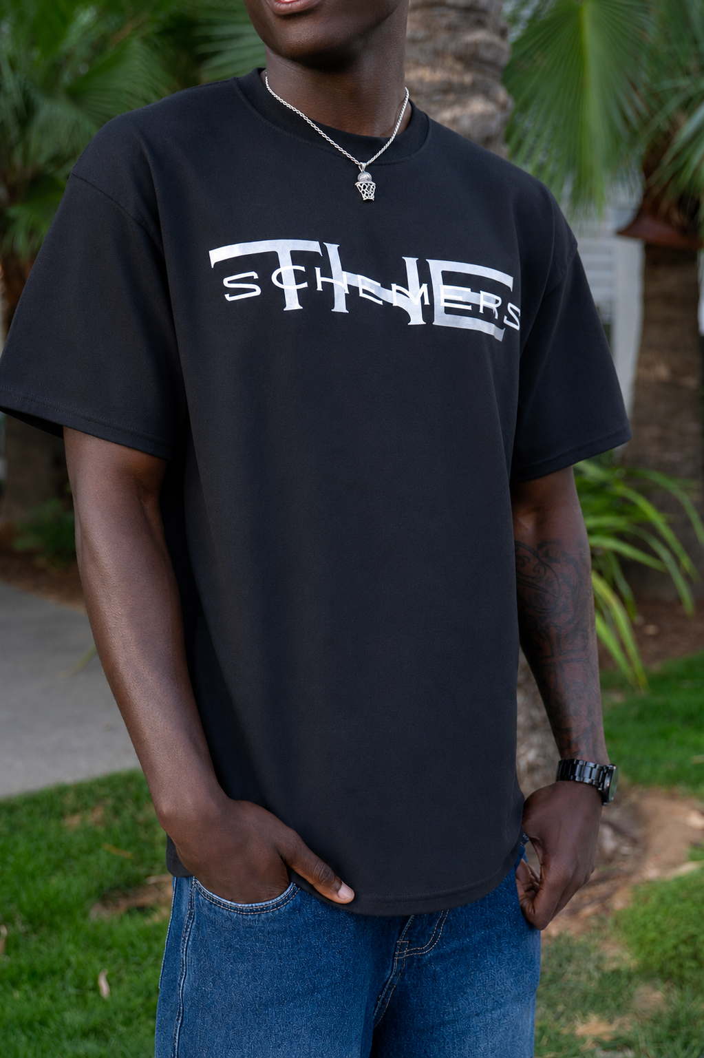 THE SCHEMERS™ Core Statement Black Tee — The Pattern Edition