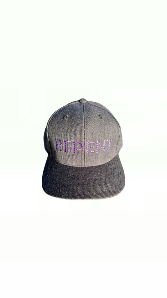 REPENT GREY BASEBALL SNAPBACK HAT