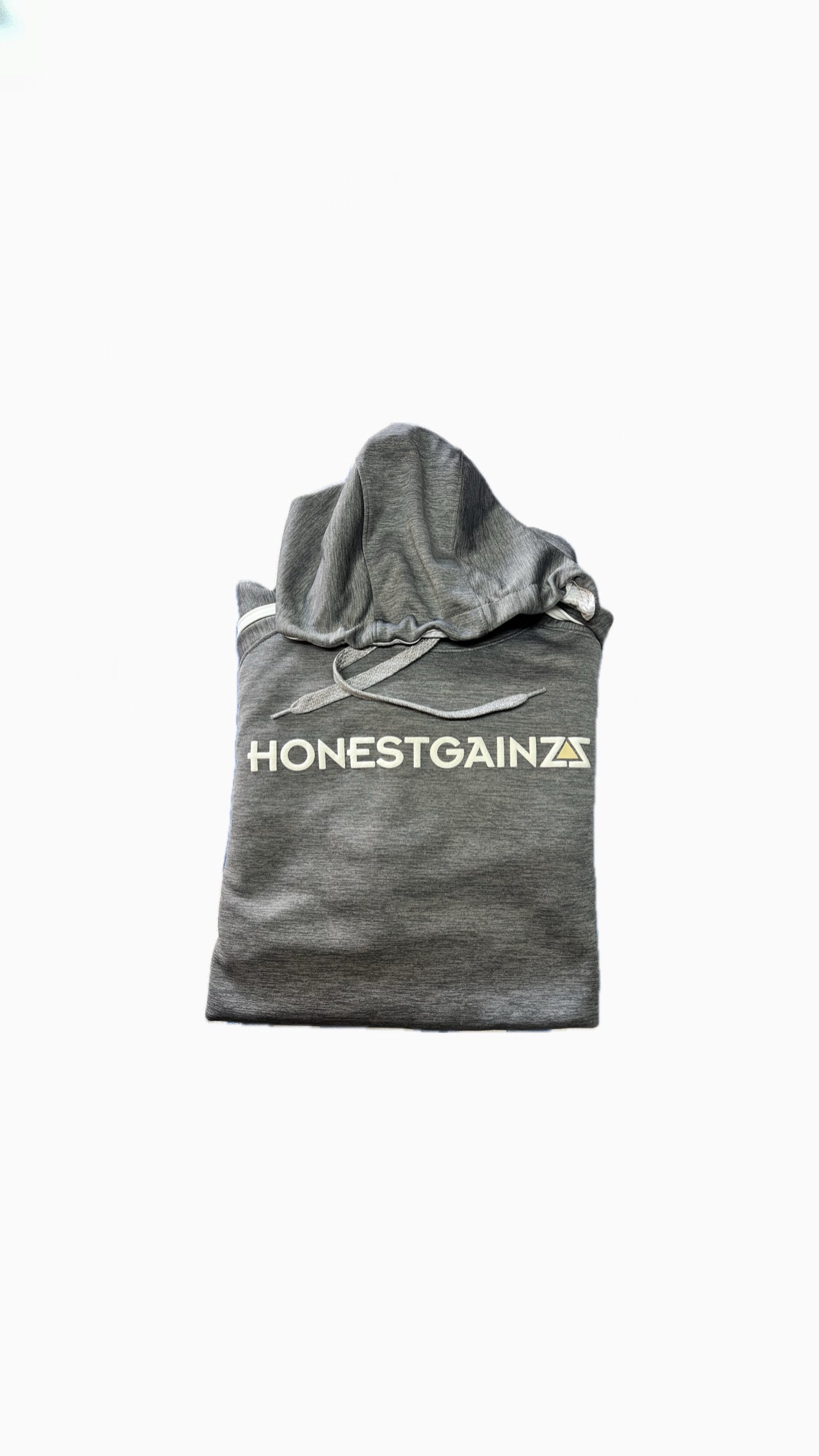 BEBOP CURL GREY HOODIE HONESTGAINZZ LOGO 3D PUFF WHITE/CREAM