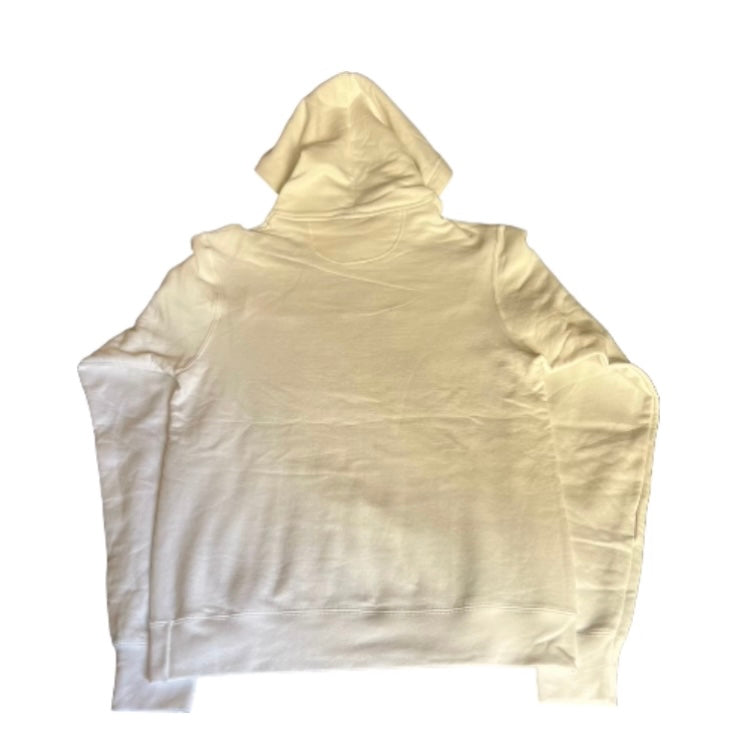 HONESTGAINZZ HOODIE TONAL WHITE & PINK EMBROIDERY