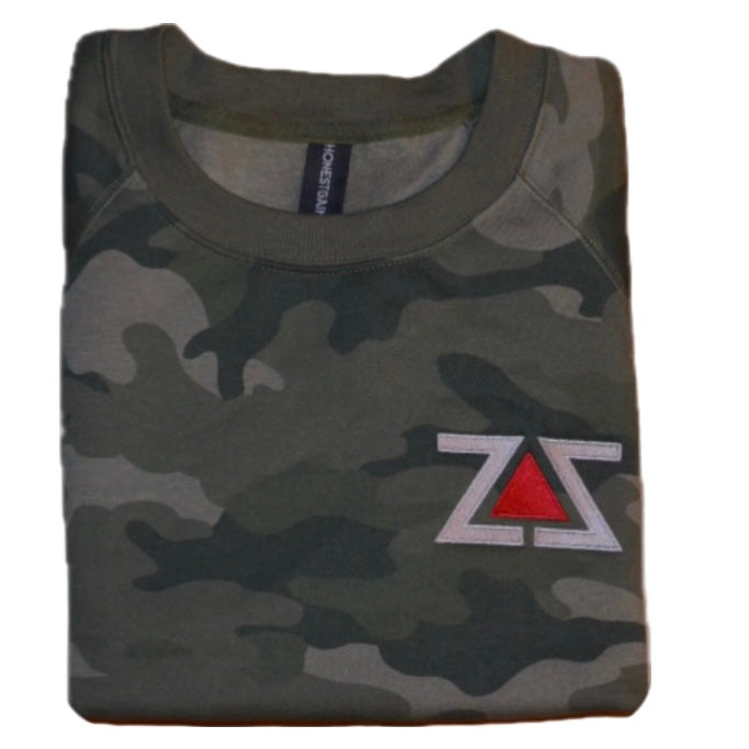 CAMO WOMENS CREW NECK