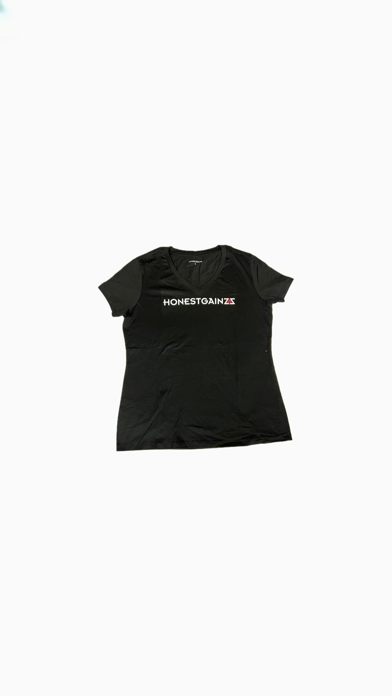 Honestgainzz™ Women’s Black Perfect V-Neck Tee