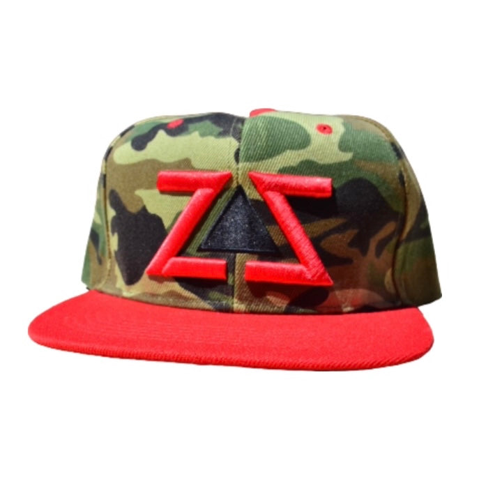 ZZ CAMO RED & BLACK SNAPBACK HAT