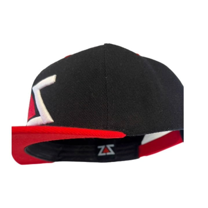 ZZ BLACK, RED & WHITE SNAPBACK HAT