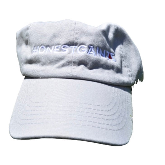 HONESTGAINZZ GREY COTTON  DAD HAT