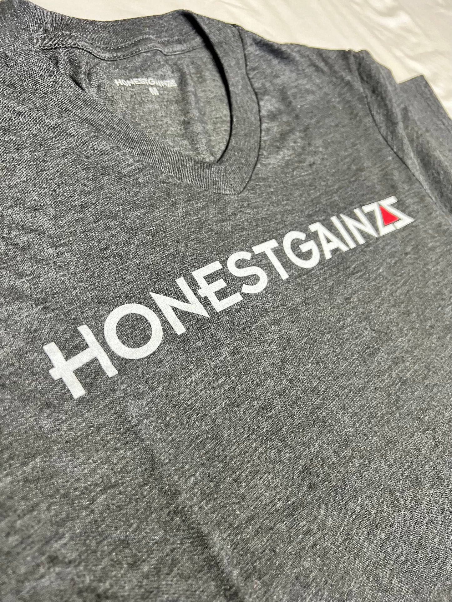 Honestgainzz™ Women’s Heathered Charcoal Very Important Tee V-Neck