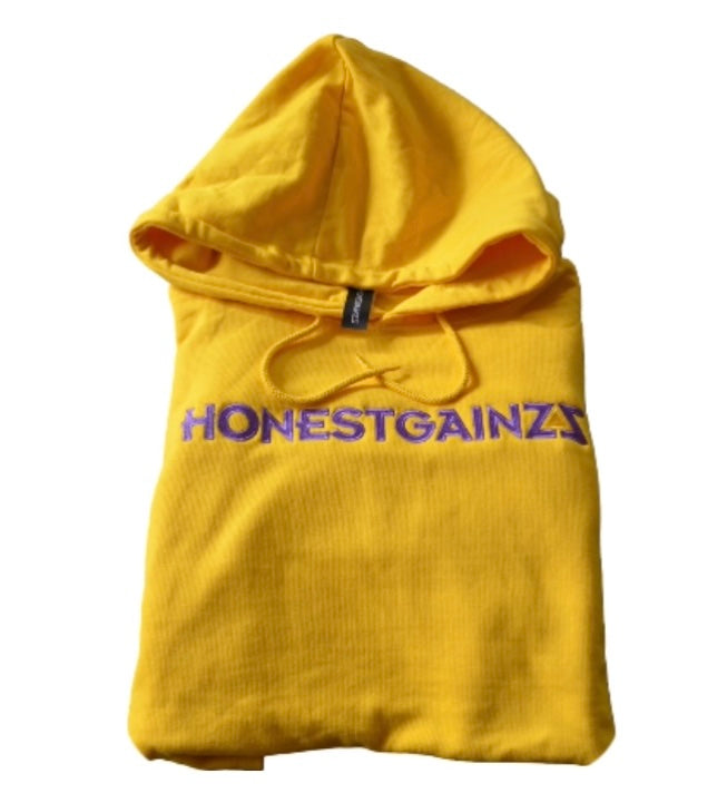 BEARY GAINZZ YELLOW PULLOVER HOODIE JOGGER SET