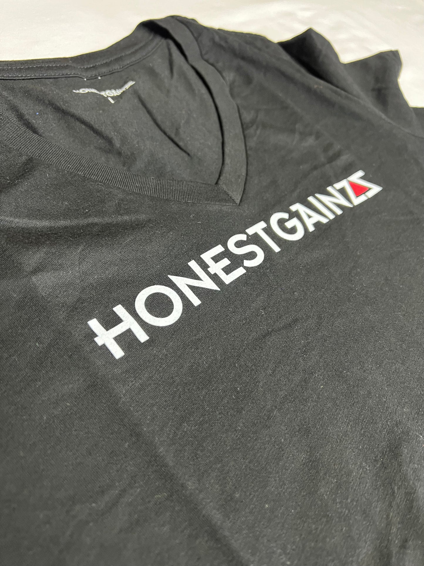 Honestgainzz™ Women’s Black Perfect V-Neck Tee