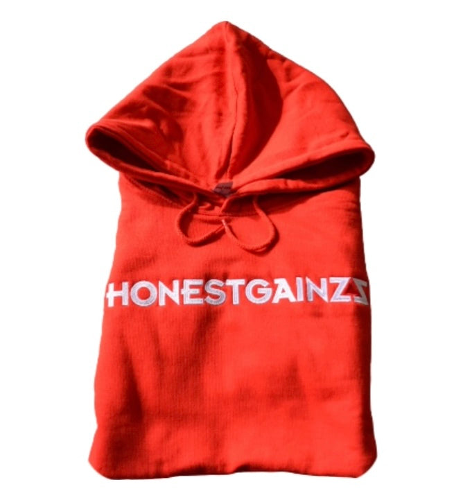 HONESTGAINZZ RED PULLOVER HOODIE JOGGER SET