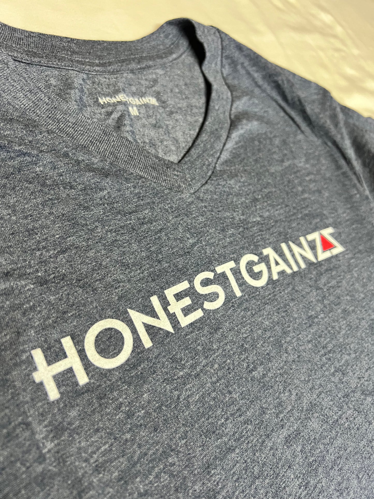 Honestgainzz™ Women’s Heathered Navy Very Important Tee V-Neck