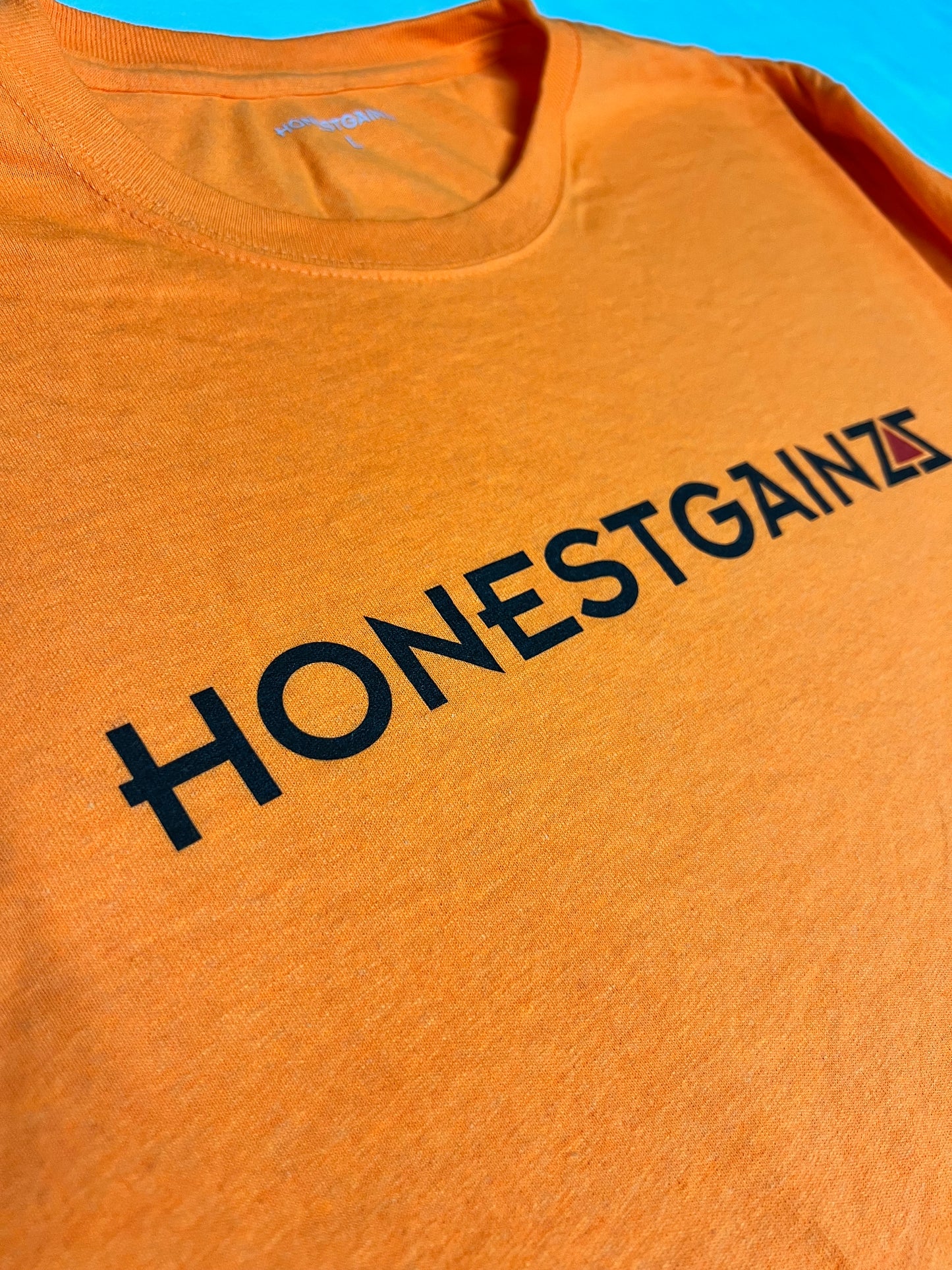 Honestgainzz™ Construction Orange Long Sleeve Tee