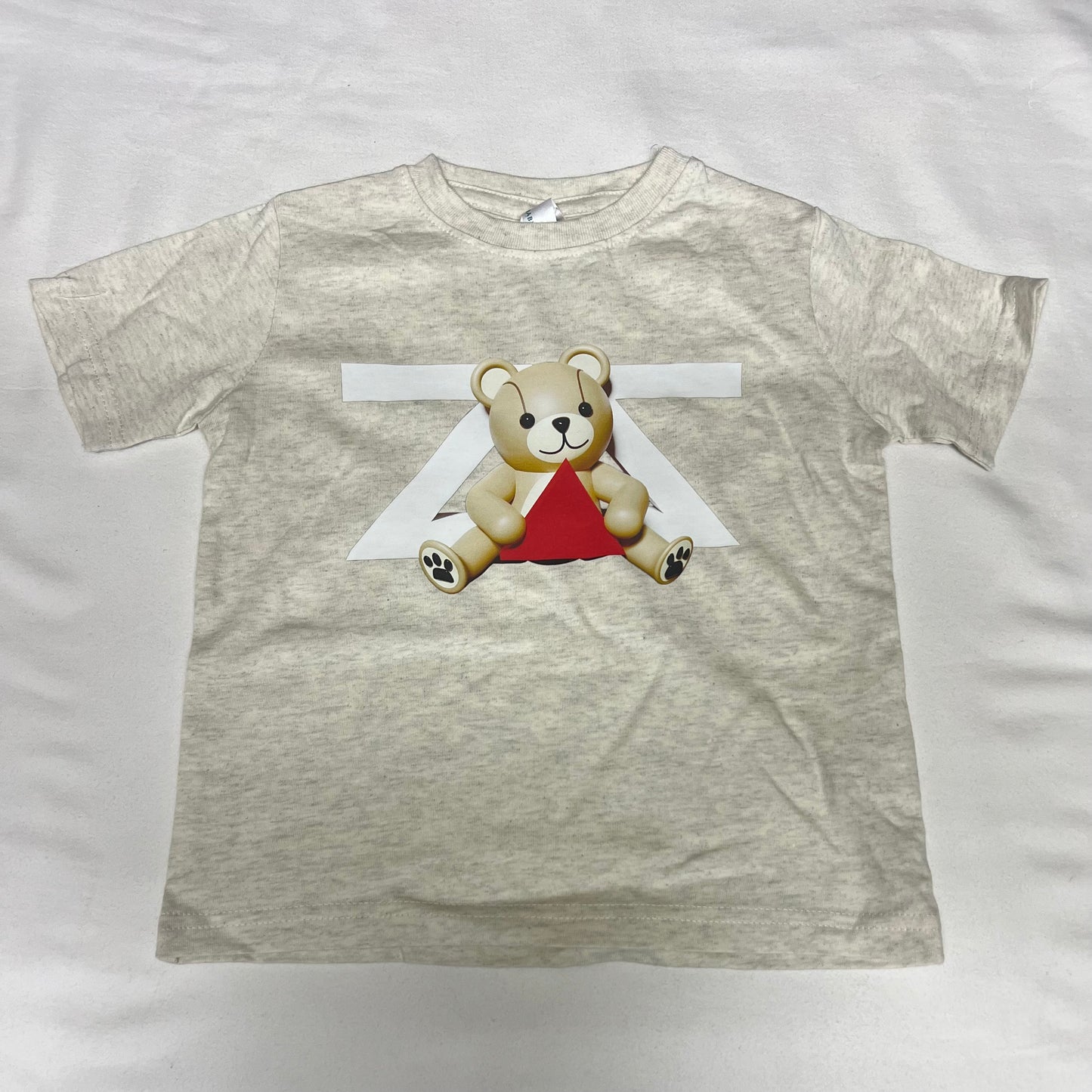 BEARY GAINZZ NATURAL HEATHER TODDLER FINE JERSEY TEE 🔺🧸