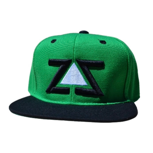 ZZ GREEN, BLACK & WHITE SNAPBACK HAT