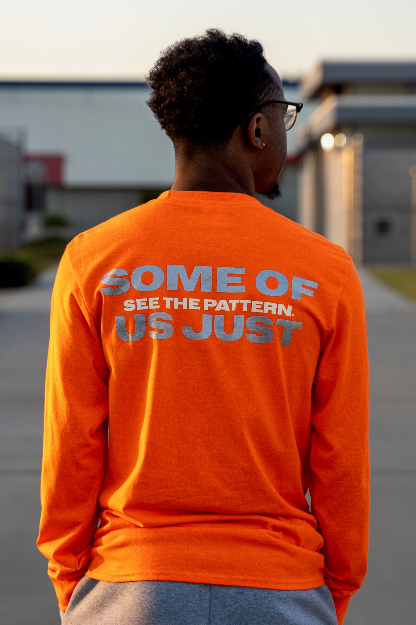 THE SCHEMERS™ Core Statement Construction Orange Long Sleeve Tee — The Pattern Edition