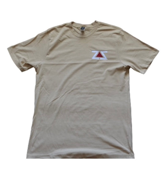 Deluxe Tee Embroidery White/Red logo