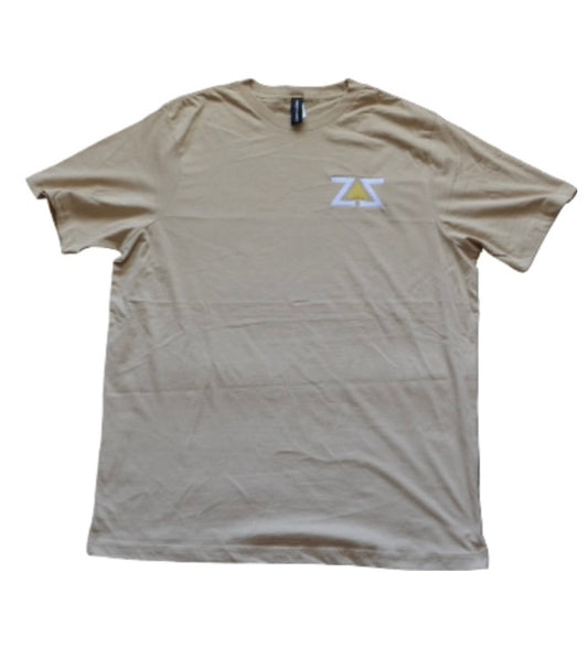 Deluxe Tee Embroidery White/Yellow logo