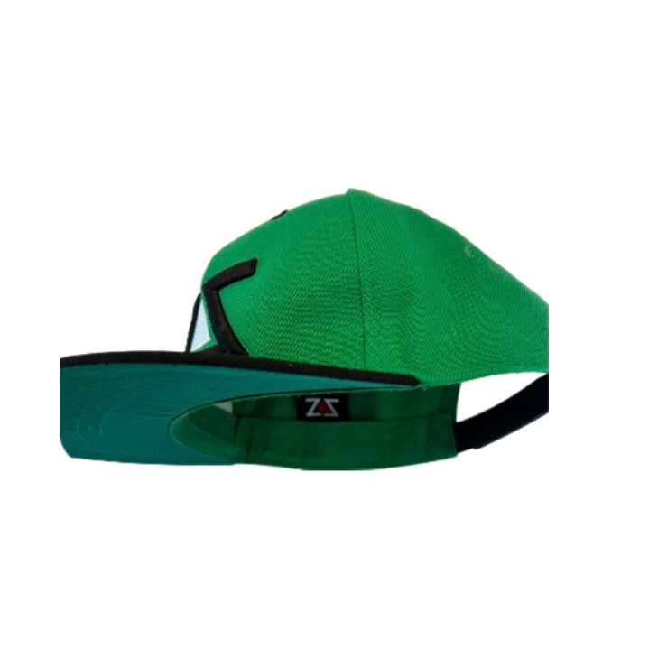 ZZ GREEN, BLACK & WHITE SNAPBACK HAT