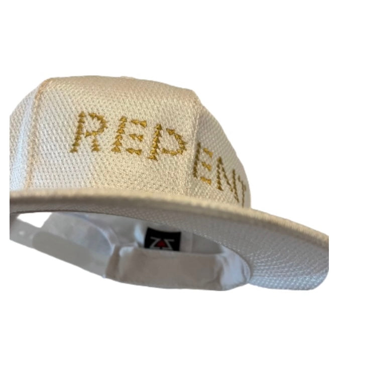 REPENT VINTAGE SATIN WHITE & GOLD SNAPBACK HAT