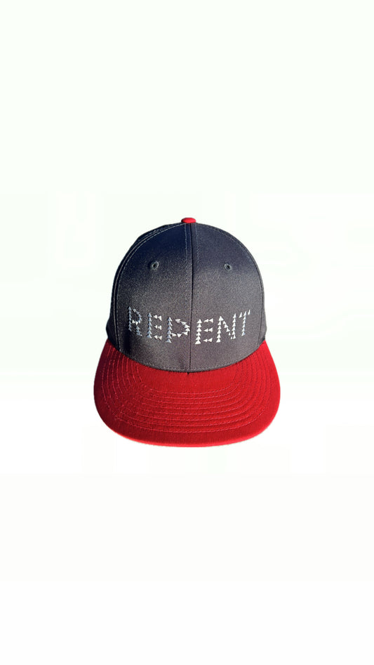 REPENT LASER, CUT, VENTING FITTED CAP NAVY RED BRIM