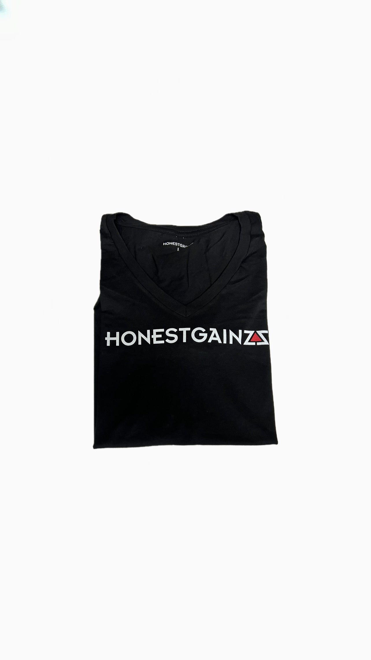 Honestgainzz™ Women’s Black Perfect V-Neck Tee