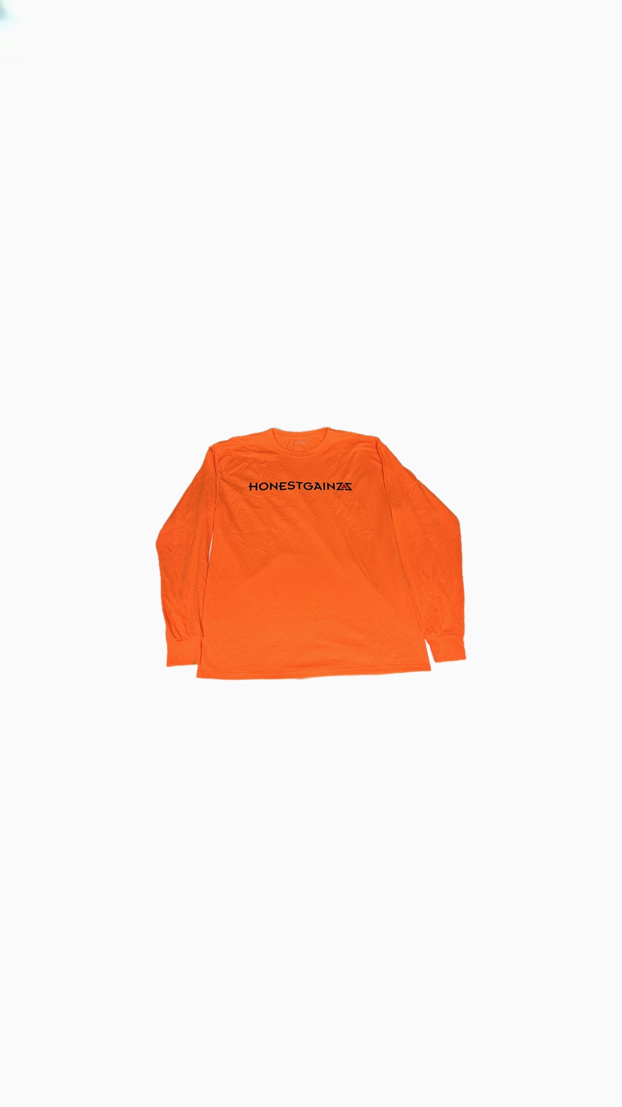 Honestgainzz™ Construction Orange Long Sleeve Tee