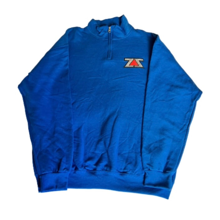 FINISH WHAT YOUR START ROYAL BLUE FIT HALF-ZIP SWEATSHIRT