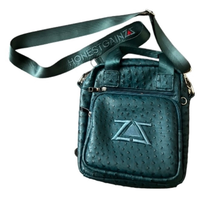 ZZ AQUA VEGAN OSTRICH BACKPACK