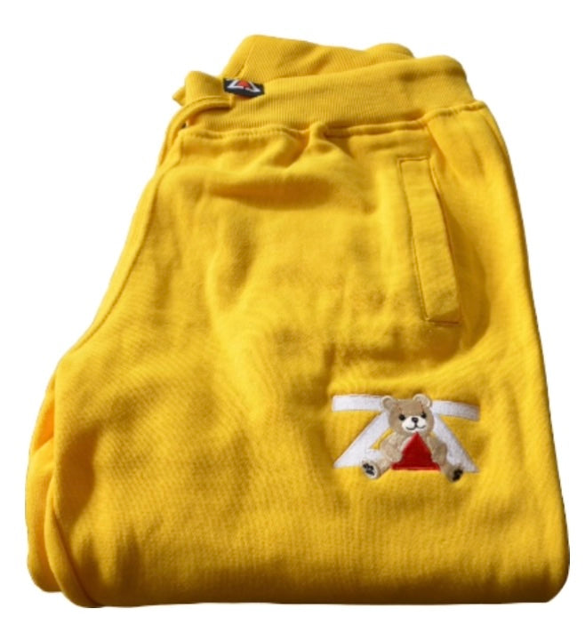 BEARY GAINZZ YELLOW PULLOVER HOODIE JOGGER SET