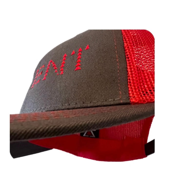 REPENT GREY & RED SNAPBACK TRUCKER HAT